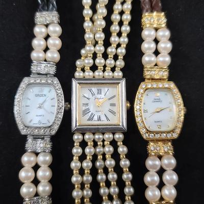 Pearl Themed Watches By Gruen, Sarah Coventry And Jacklyn Smith