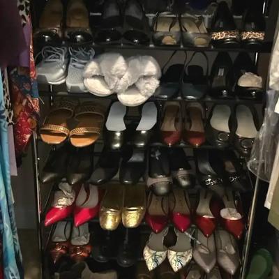 Women’s Shoes & Boots Collection with Shoe Rack, Sizes 8–9