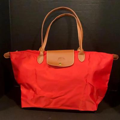 Longchamp Le Pliage In Red Nylon