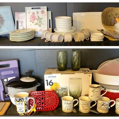 Kitchen Collection featuring Anchor Hocking Glasses, Dansk Hand-Painted Plates & Corelle Dinnerware