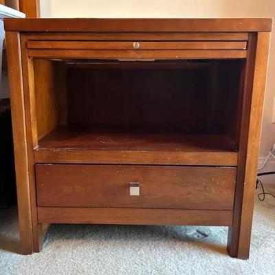 Modern Wood Nightstand by Hooker Furniture with Built-In Power Outlet