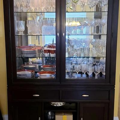 Haverty’s Espresso-Finish China Cabinet