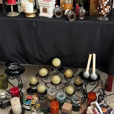 Large Candle and Candleholder Collection