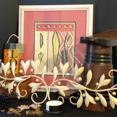 Artist Signed Print “Go Go Leaves #4” by Kris Taylor with Decorative Accents