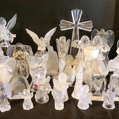 Clear Glass Angel Figurines Collection