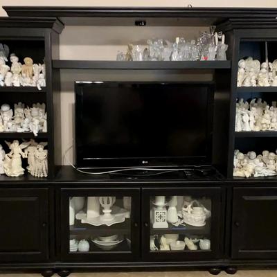 Large Dark Wood Entertainment Center