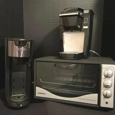 Keurig, Cuisinart Toaster Oven, and Farberware Single-Serve Coffee Maker