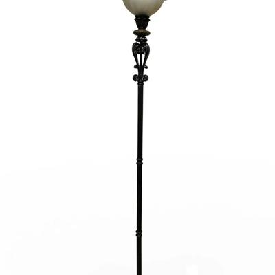 Floor Lamp In Bronze With Stone Accents 