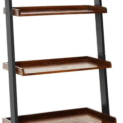 JC Penny Home Dark Walnut Leaning Shelf NIB 