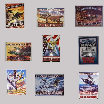 ​Vintage-Style Military & Patriotic Metal Sign Collection