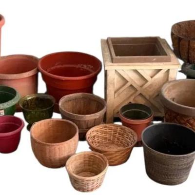 A Garden Variety of Plastic Flower Pots