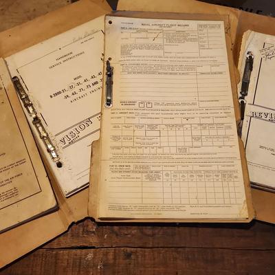 U.S Navy & Air Force Pilot Handbooks And Aviation Log