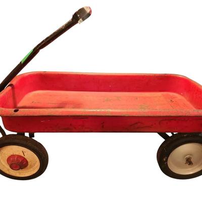 Vintage MTD Red Steel Utility Wagon
