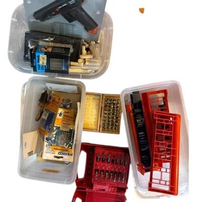 Variety Of Nuts, Screws, Cordless glue Gun 