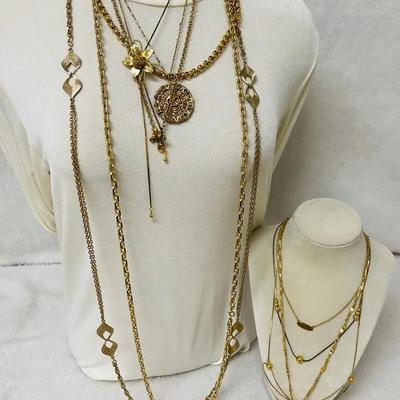 “Monet” and More Gold-Tone Fashion Necklaces