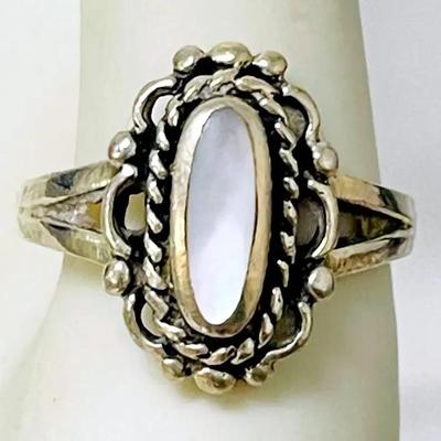 Sterling Silver Opal Stone Ring