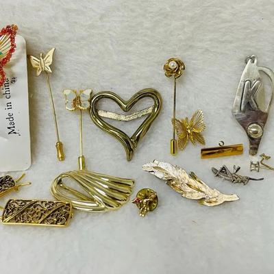 Vintage Hat Pins, Scarf Holders, Hair Clips, Pendants and More
