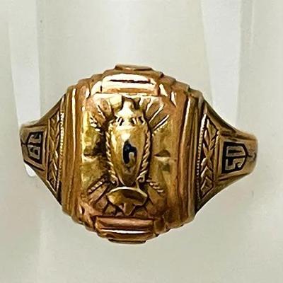 “Balfour” 10K 1950s School Ring