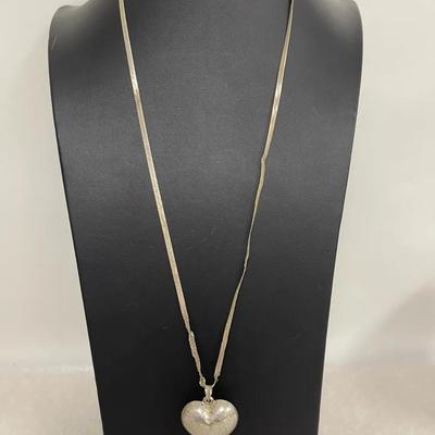 Sterling Silver Necklace and Heart Pendant