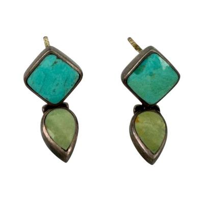 Southwest Turquoise Sterling Earrings