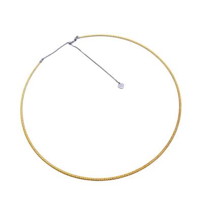 Two-Tone 18K Omega Necklace – Italy Gold