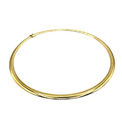 18K Gold Omega Necklace – Heavy Italian Gold