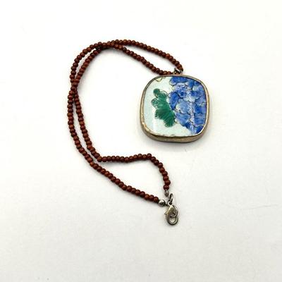 Ceramic Shard Silver Pendant