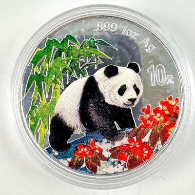 1997 Silver Panda Color Proof Coin