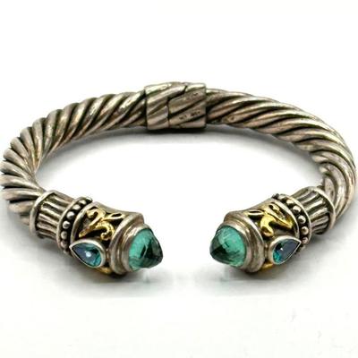 Samuel Benham Sterling Cuff – Blue Topaz