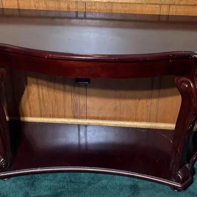 Traditional Mahogany Console Table With Cabriole Legs