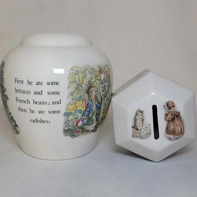 Vintage Tale of Peter Rabbit Wedgewood Bank And Lamp Base