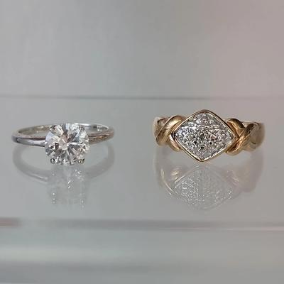 Vintage Sterling And CZ Rings