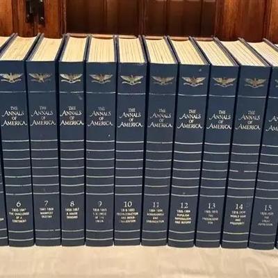 The Annals of America" hardcover books published by Encyclopedia Britannica
