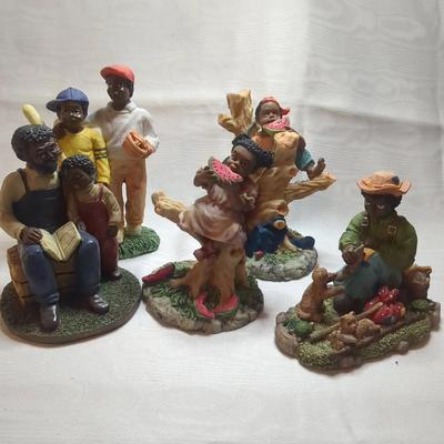 African-American Children in Various Scenes Figurines