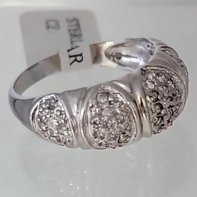 Sterling Silver And CZ Ring NWT