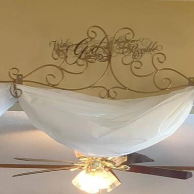 Metal Valences (2) And Plate Rack