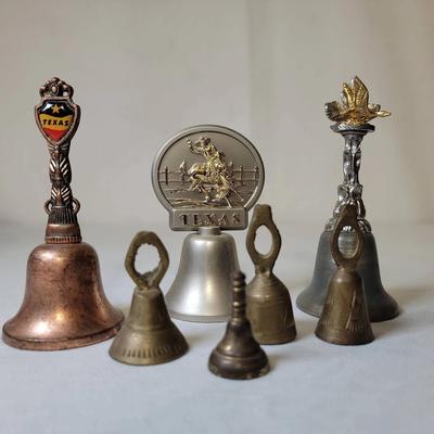 Vintage Bells Including Miniature Etched Brass