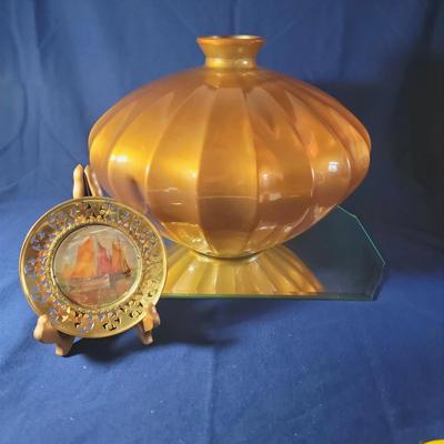 Gold Glass And Brass Decor