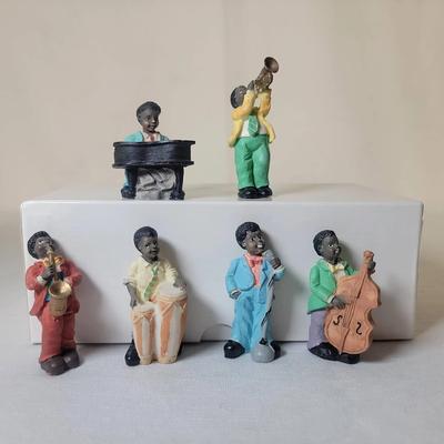 Vintage Artmark Black Americana Jazz Ensemble Mini Figurines 