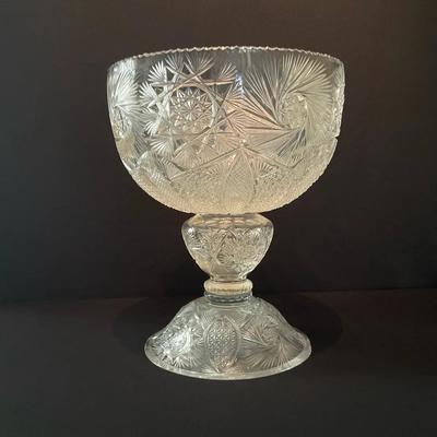 Cut Glass Pedestal Centerpiece