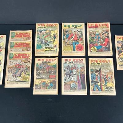 1972 & 1973 Marvel Comics Group Kid Colt Outlaw Coverless Comic Books