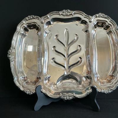 Silver Plated Tree Of Life 3-Part Serving Tray
