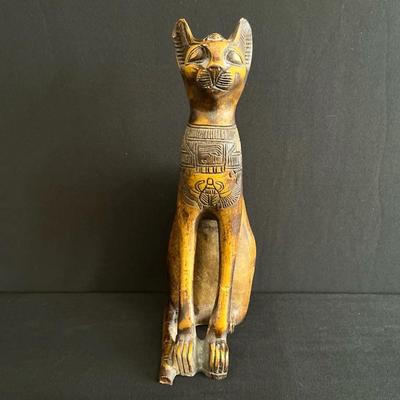 Detailed Hand Carved Resin Egyptian Goddess Bastet