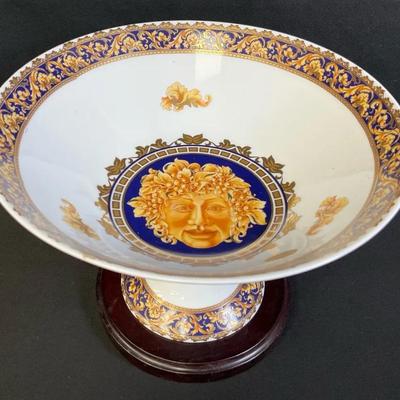 T. Limoges “Bacchus” Pedestal Serving Dish