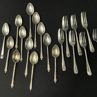 Silverplate Spoons And Forks (small) 