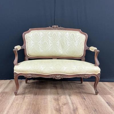 French Louis XV Style Upholstered Loveseat