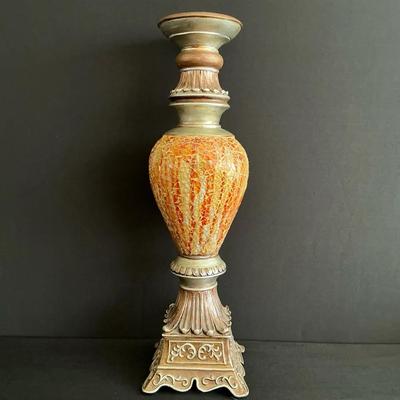 Decorative Mosaic Glass Pillar Candle Holder 
