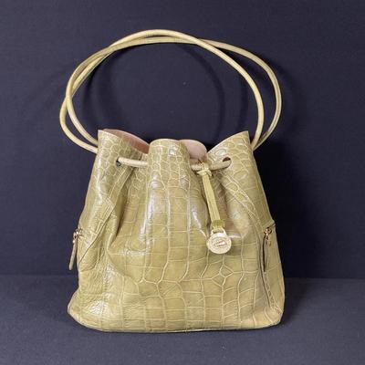 Brahmin Dana Olive Green Drawstring Purse