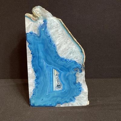 Blue Agate Bookend