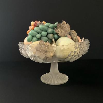 Mikasa Walther Glas Crystal Pedestal Bowl With Fruit